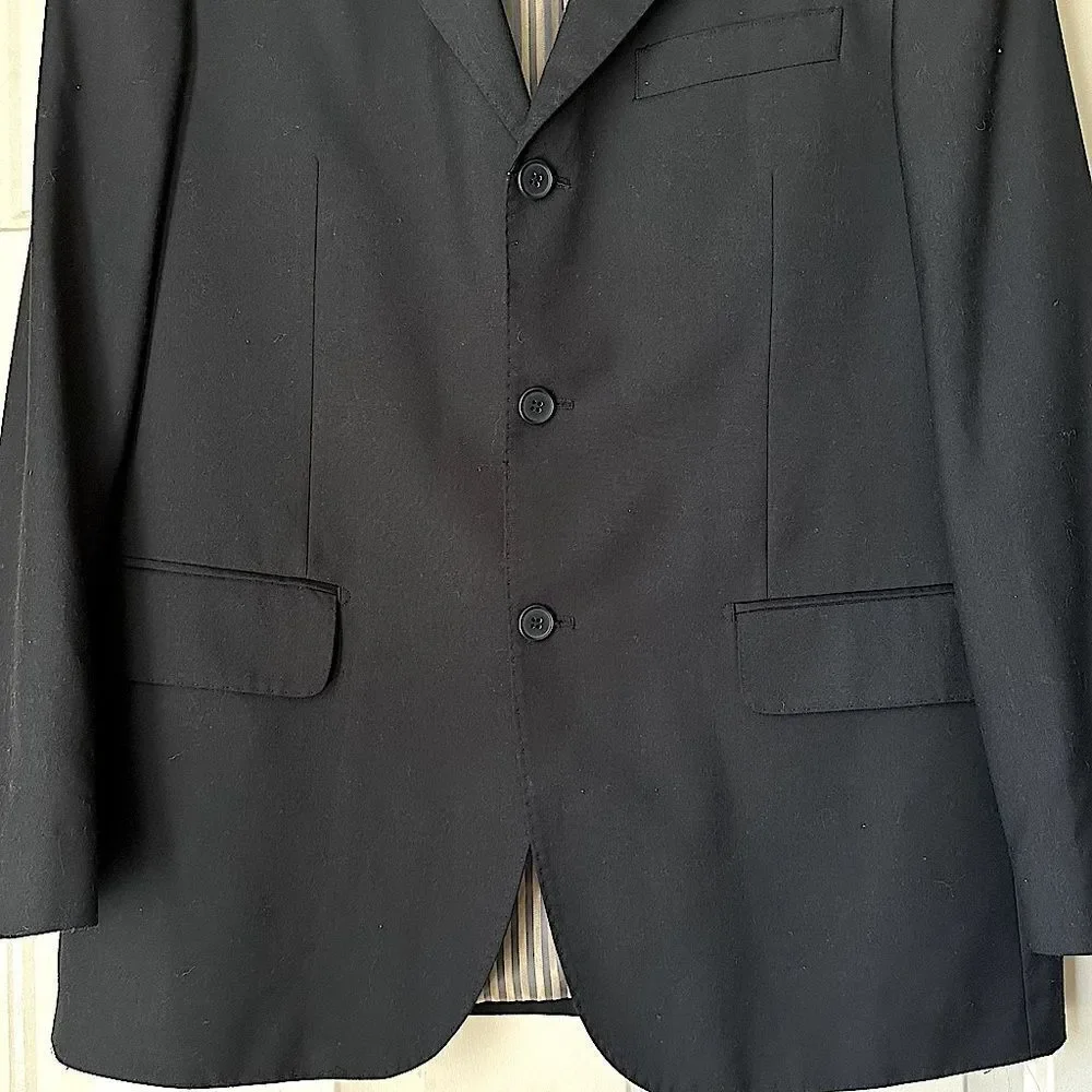 Van Heusen Men’s Black 3 Button Suit Jacket Blazer
